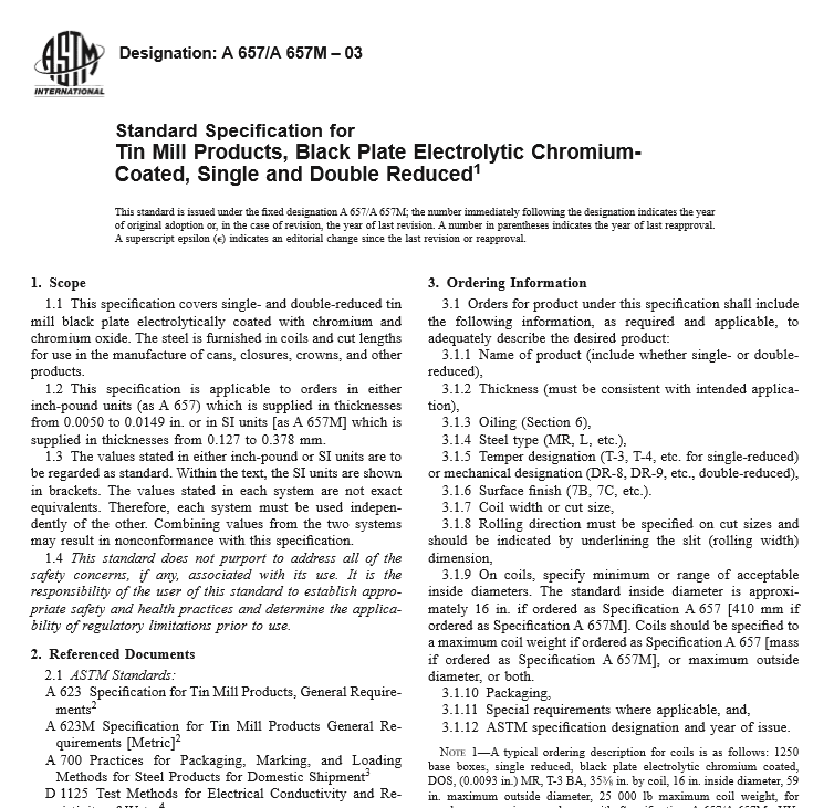 ASTM A 657 A 657M – 03 pdf free download