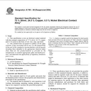 ASTM  B 780 – 98 pdf free download