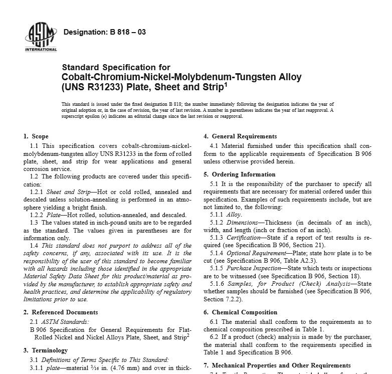 ASTM B 818 – 03 pdf free download