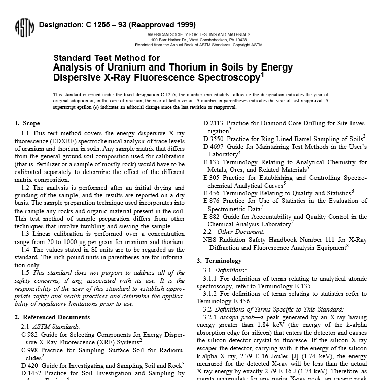 ASTM C 1255 – 93 pdf free download