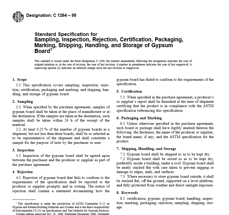 ASTM C 1264 – 99 pdf free download