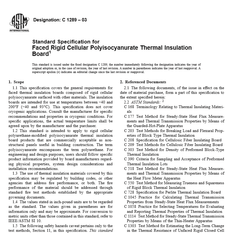 ASTM C 1289 – 03 pdf free download