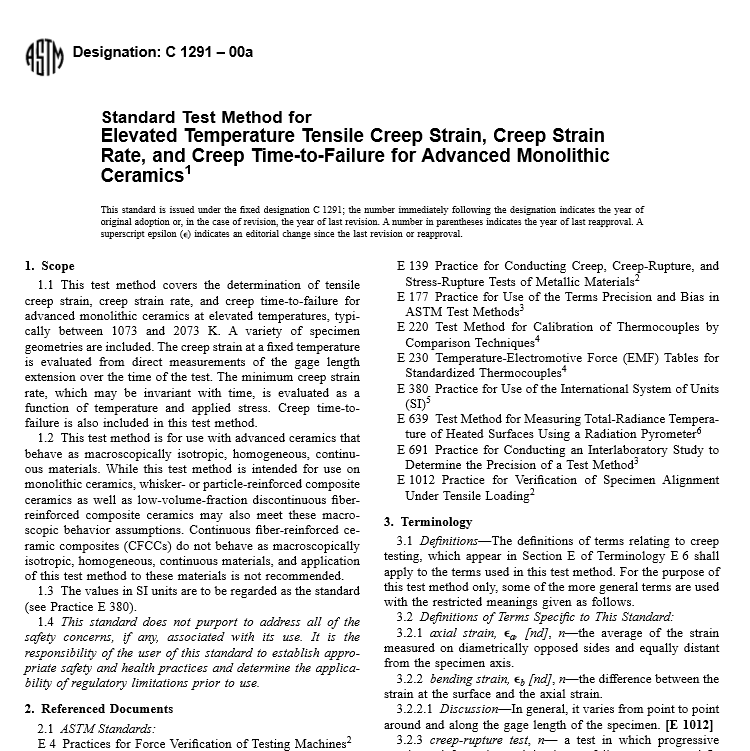 ASTM C 1291 – 00a pdf free download