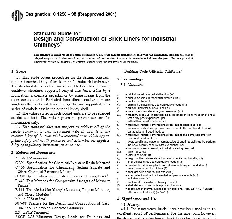ASTM C 1298 – 95 pdf free download