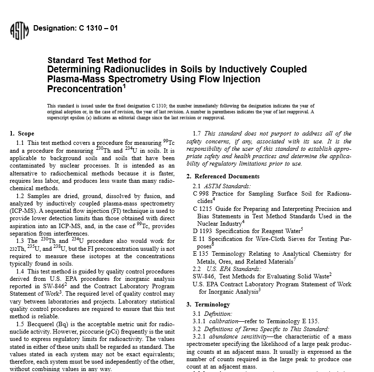 ASTM C 1310 – 01 pdf free download
