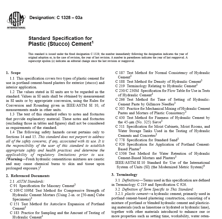 ASTM C 1328 – 03a pdf free download