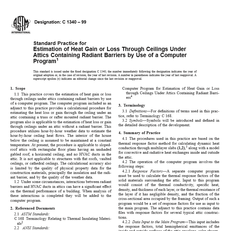 ASTM C 1340 – 99 pdf free download