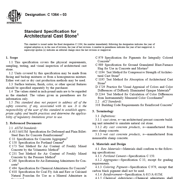ASTM C 1364 – 03 pdf free download