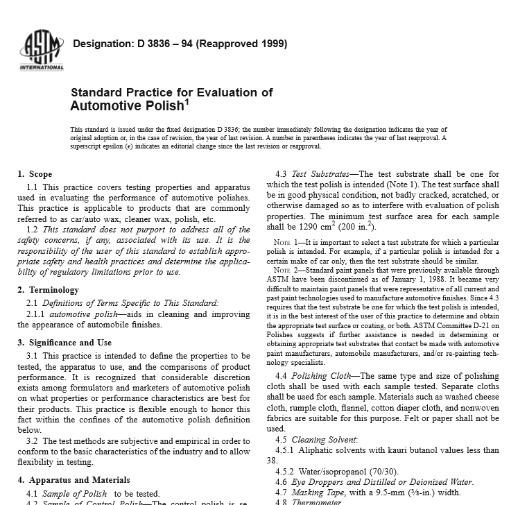ASTM D 3836 – 94 pdf free download