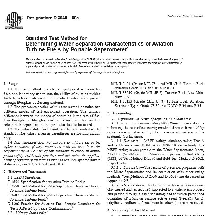 ASTM D 3948 – 99a pdf free download