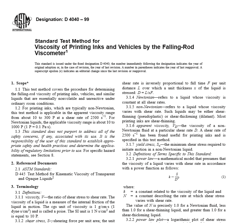 ASTM D 4040 – 99 pdf free download