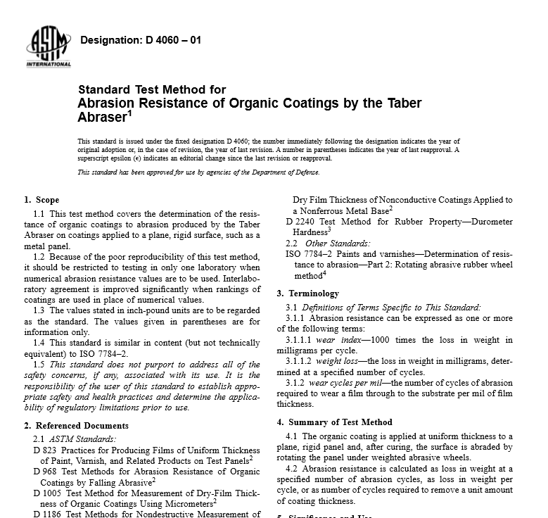ASTM D 4060 – 01 pdf free download