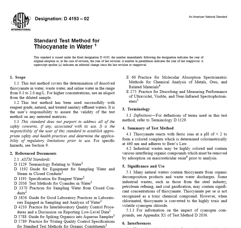 ASTM D 4193 – 02 pdf free download