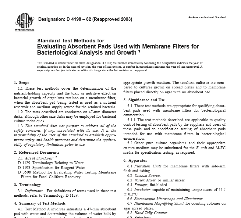 ASTM D 4198 – 82 pdf free download