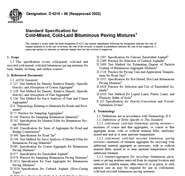 ASTM D 4215 – 96 pdf free download