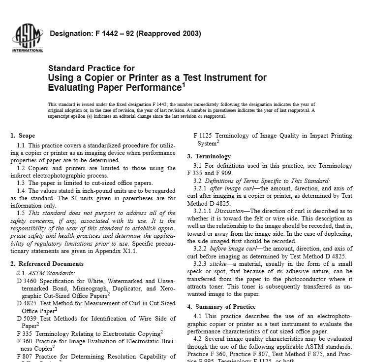 ASTM F 1442 – 92 pdf free download